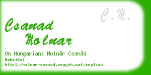 csanad molnar business card